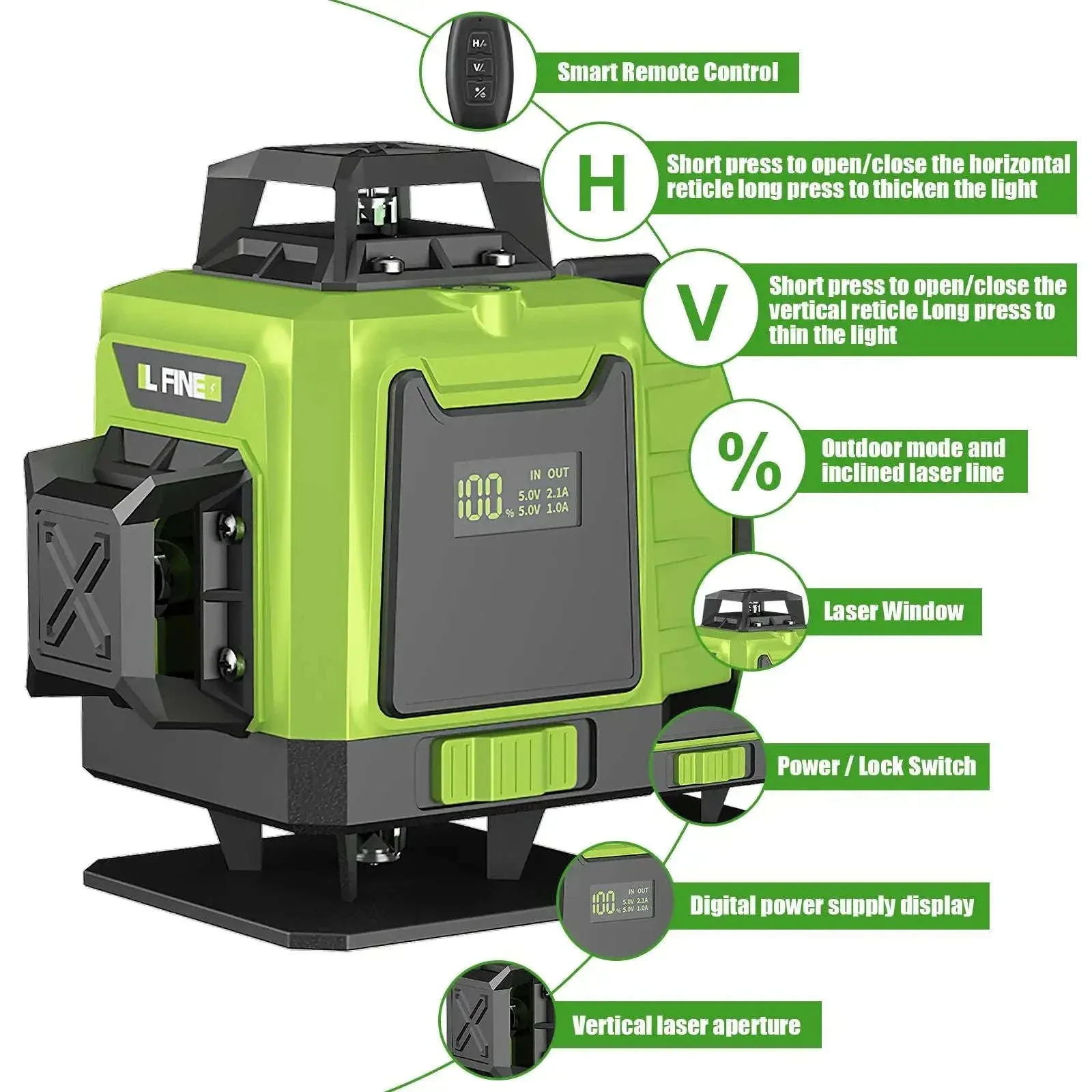 4D Laser Level 16-Line 360° Self-Leveling Tool - Image 4