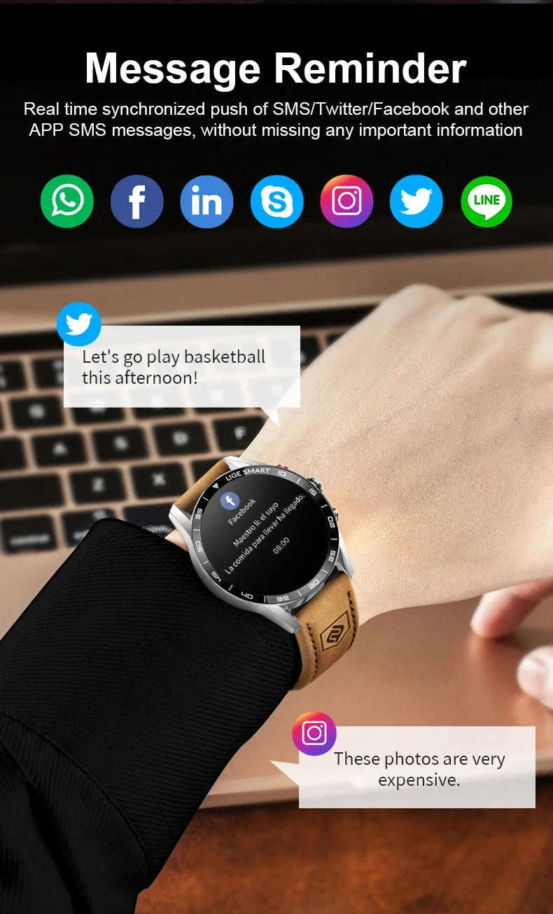 LIGE Rugged Military GPS Smartwatch with AMOLED Display - Image 11