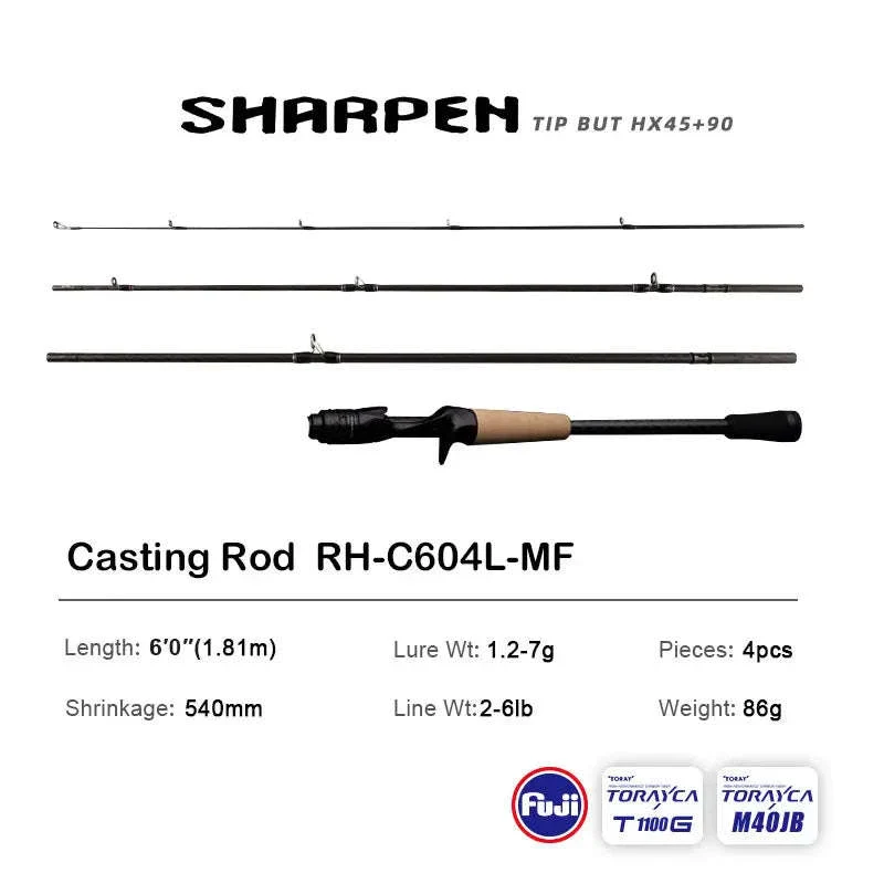 Lightweight Carbon Spinning & Casting Fishing Rod Fast Action Bass Pike - Image 70