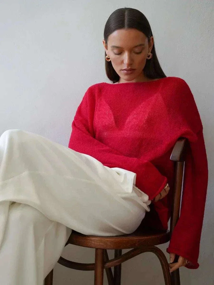 Lightweight Loose Fit Turtleneck Sweater for Women Soft Casual Pullover - Image 2