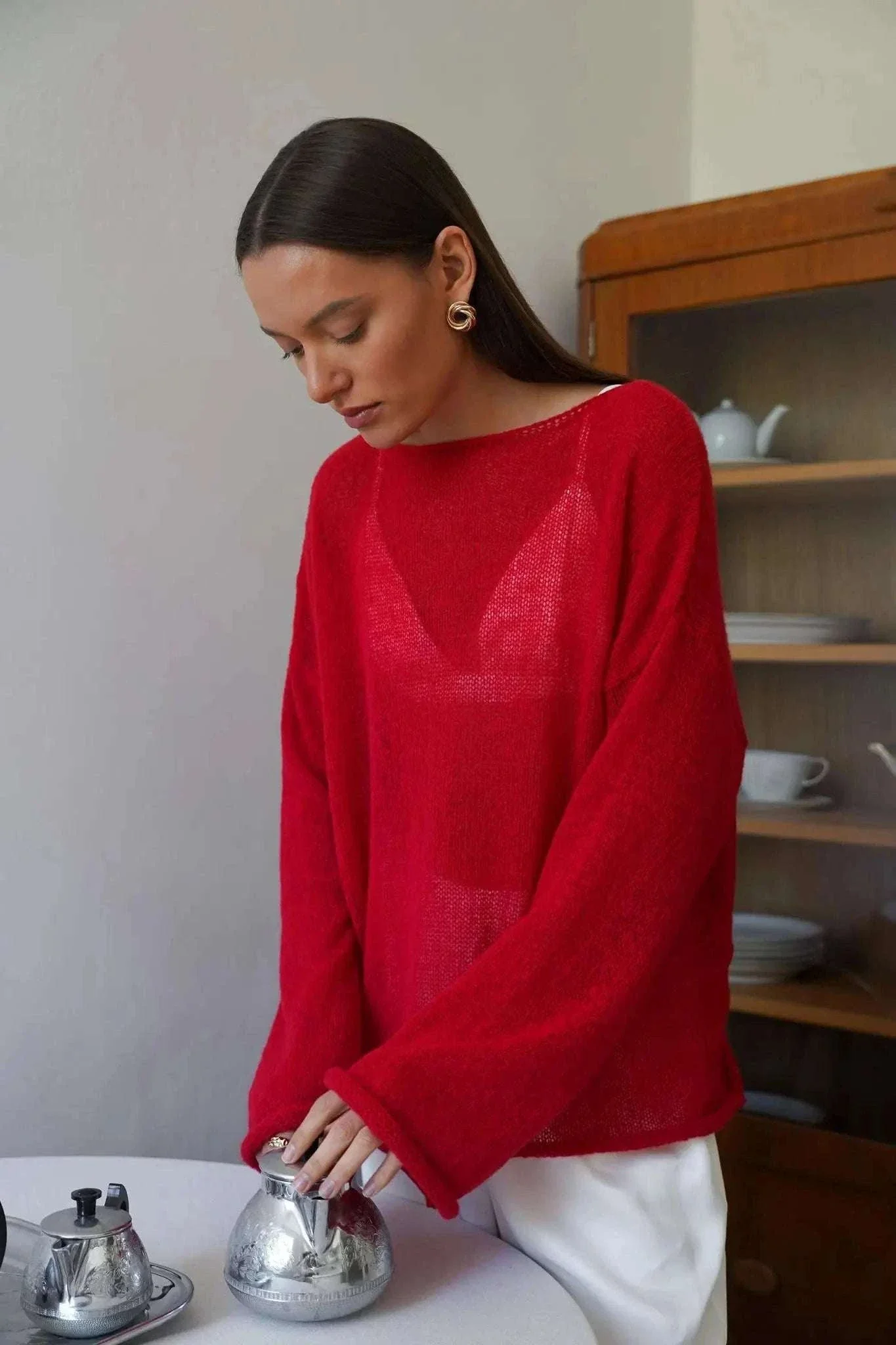 Lightweight Loose Fit Turtleneck Sweater for Women Soft Casual Pullover - Image 21
