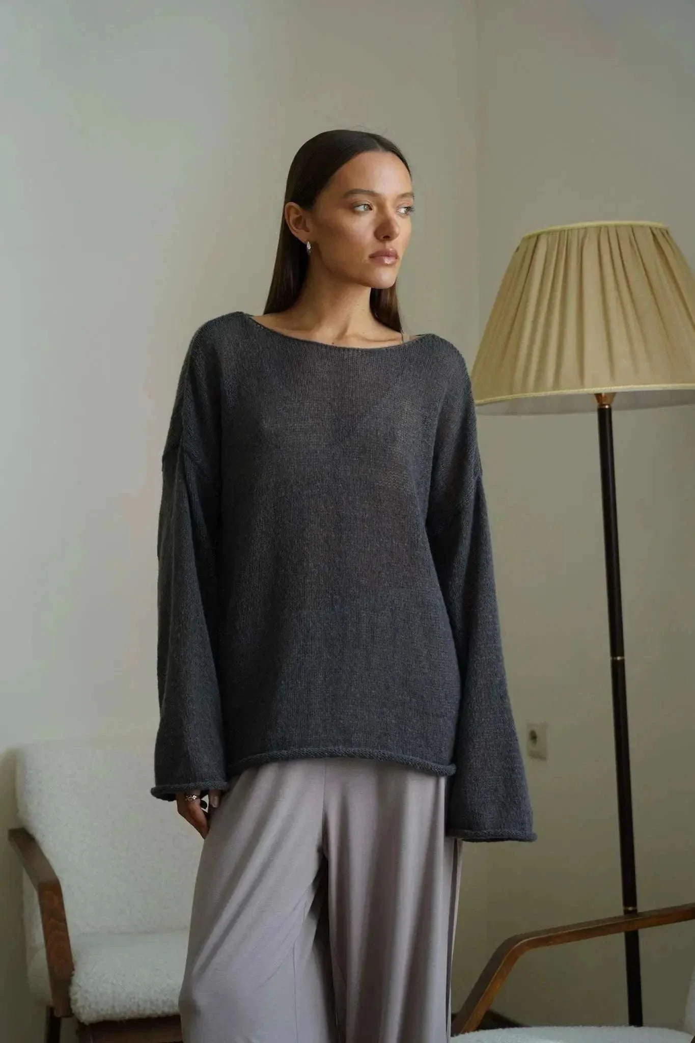 Lightweight Loose Fit Turtleneck Sweater for Women Soft Casual Pullover - Image 33