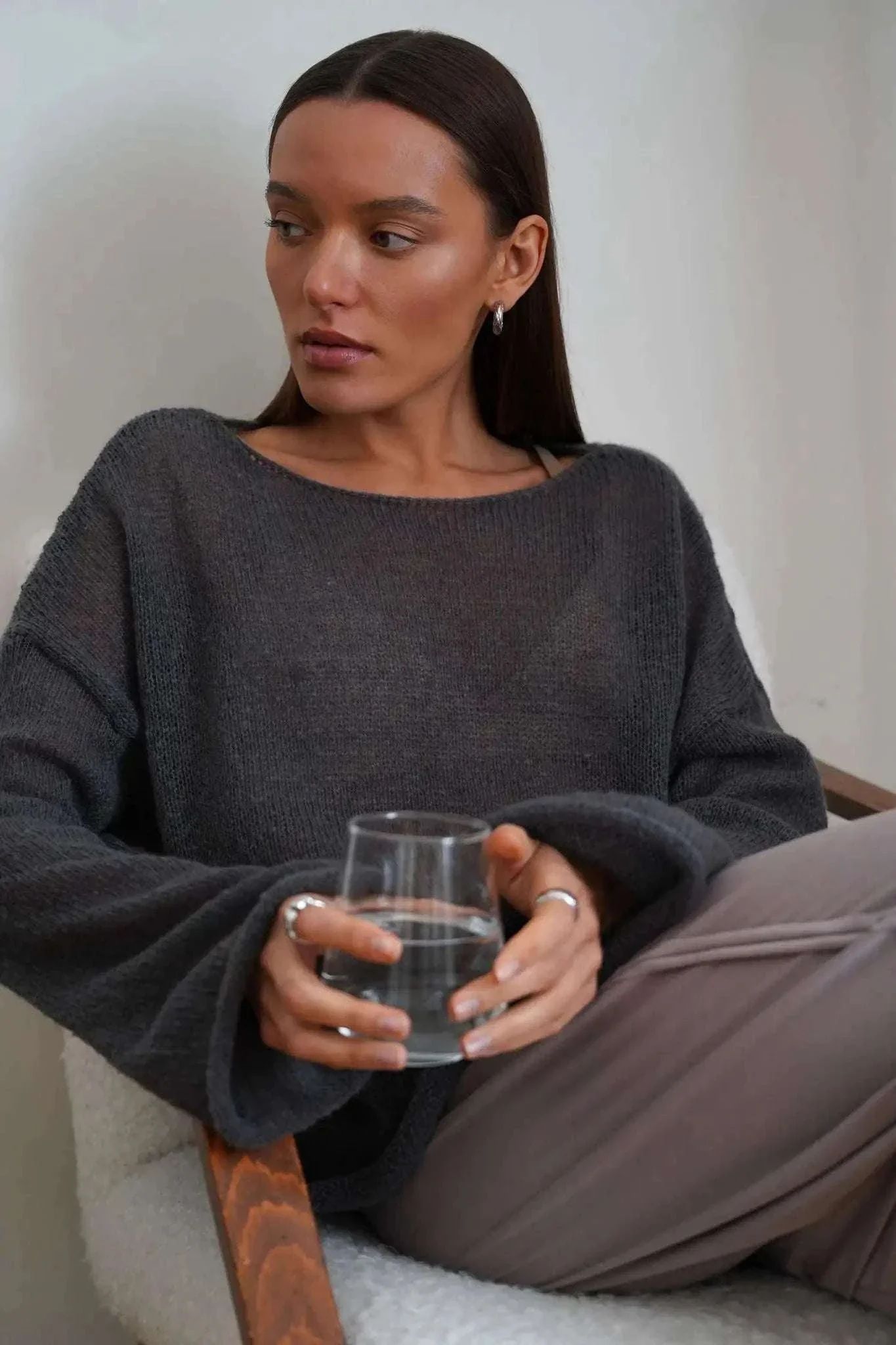 Lightweight Loose Fit Turtleneck Sweater for Women Soft Casual Pullover - Image 34