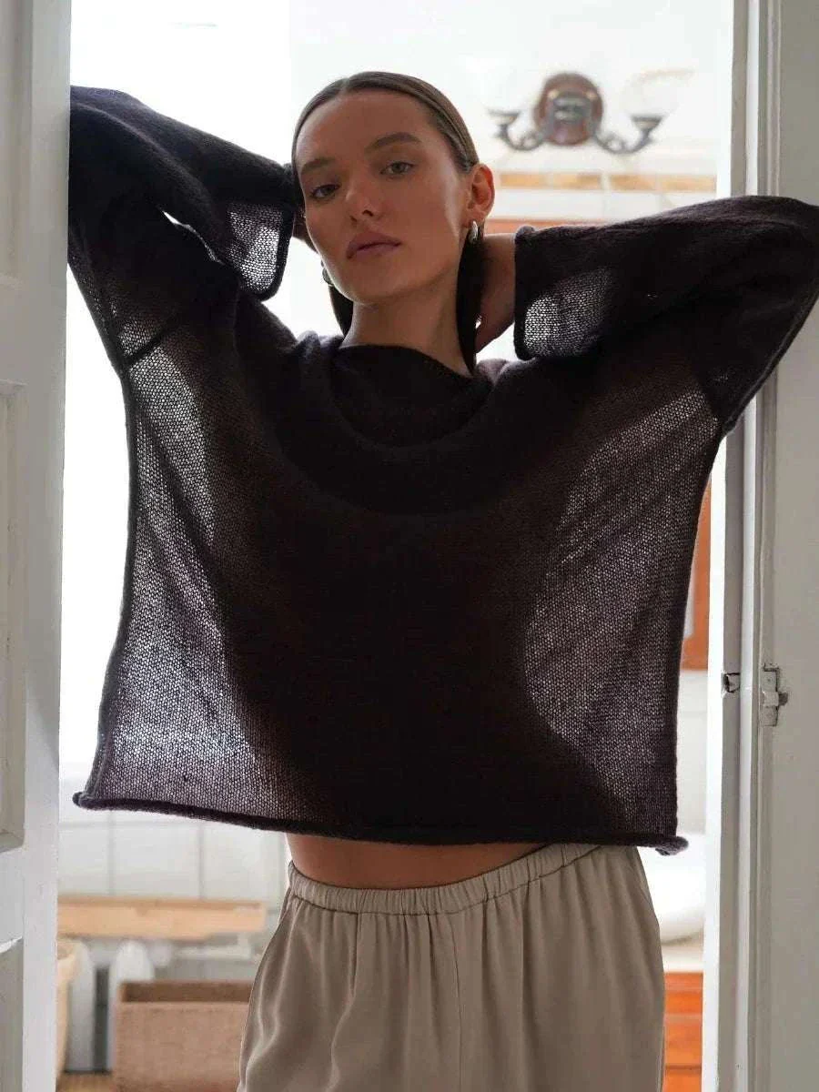 Lightweight Loose Fit Turtleneck Sweater for Women Soft Casual Pullover - Image 42