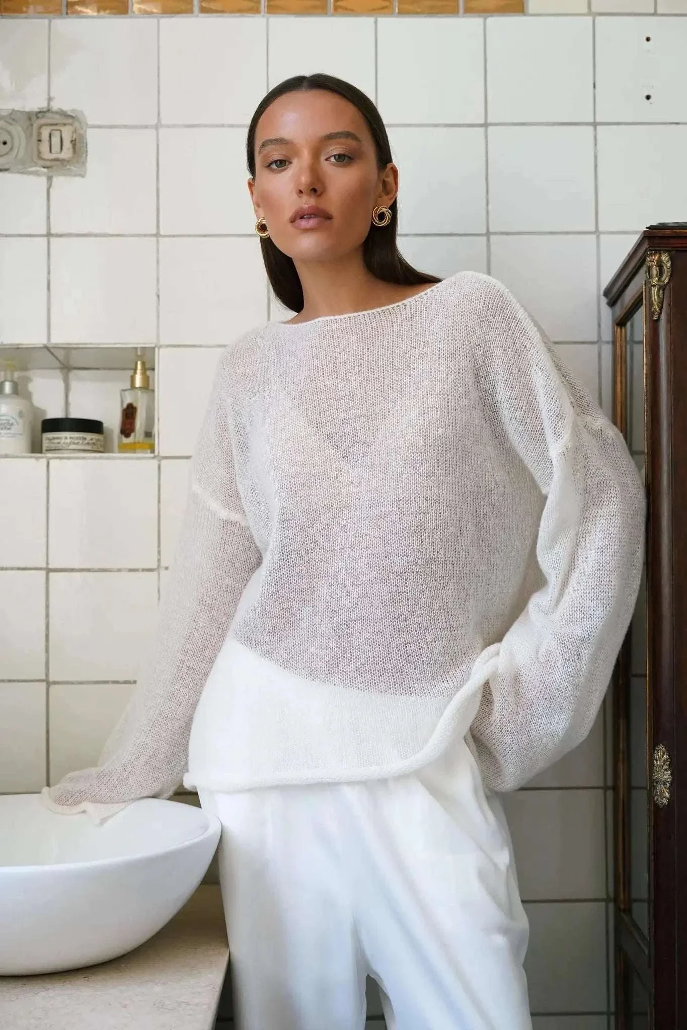 Lightweight Loose Fit Turtleneck Sweater for Women Soft Casual Pullover - Image 7