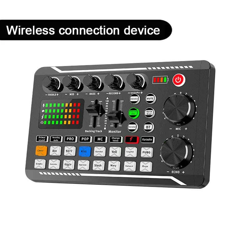 F998 Live Sound Card and DJ Audio Mixer for Streaming - Image 5