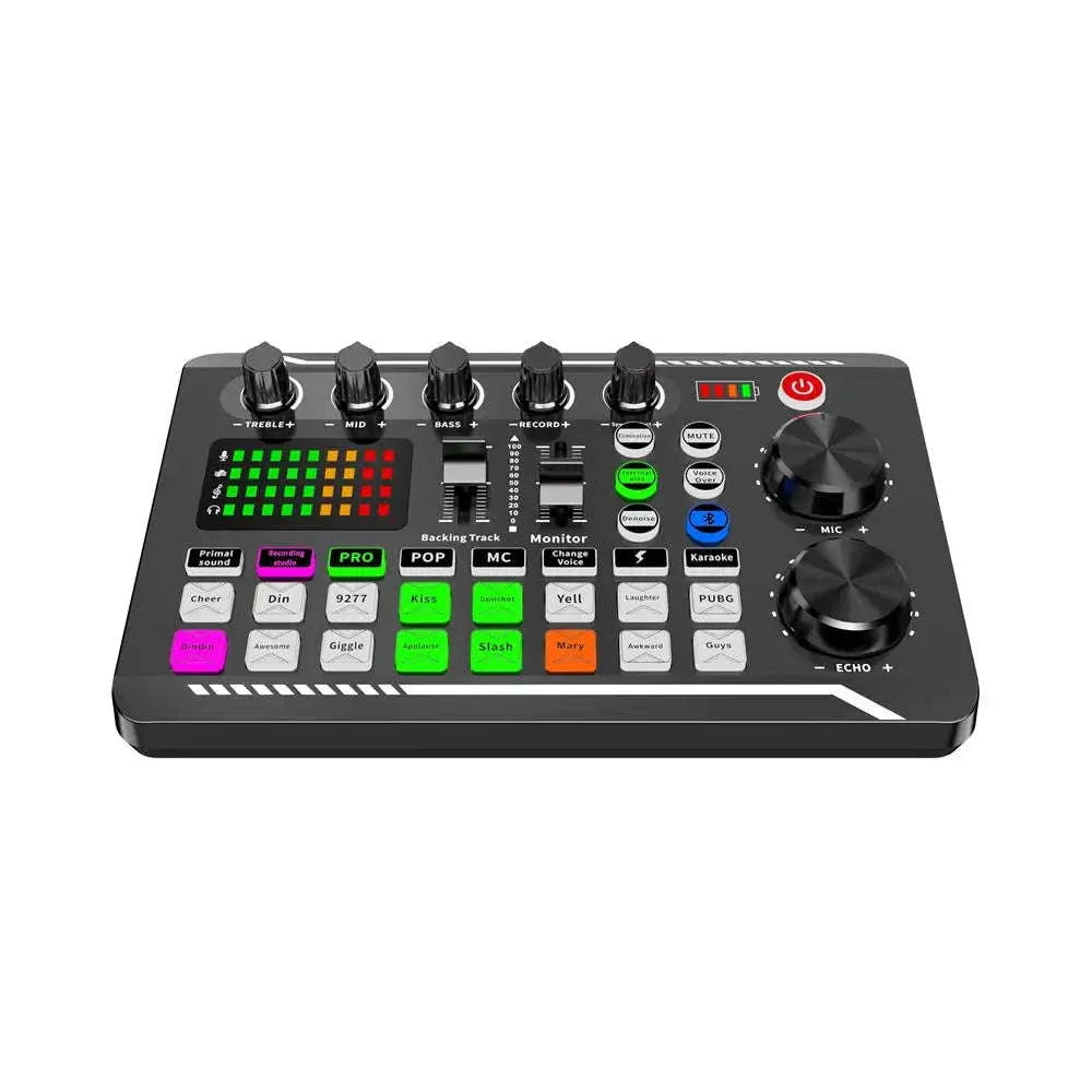 F998 Live Sound Card and DJ Audio Mixer for Streaming - Image 7