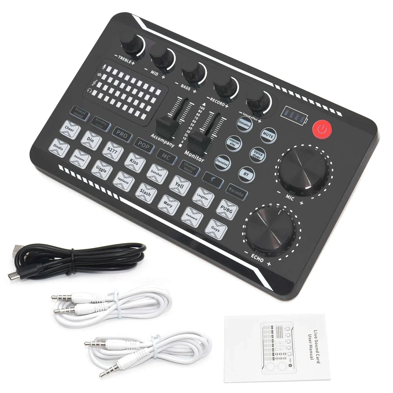 F998 Live Sound Card and DJ Audio Mixer for Streaming - Image 9