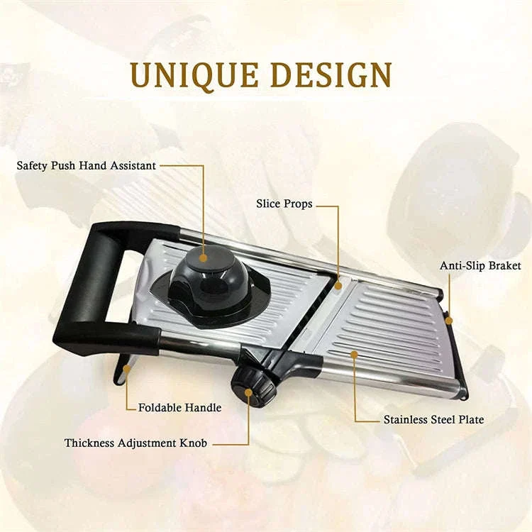 Adjustable Mandoline Slicer Stainless Steel Vegetable Cutter - Image 10