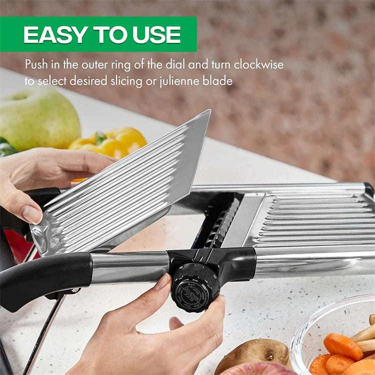 Adjustable Mandoline Slicer Stainless Steel Vegetable Cutter - Image 14