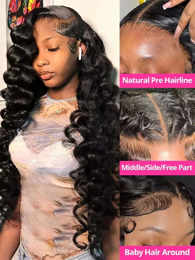 Loose Deep Wave HD Lace Frontal Human Hair Wig - Image 21