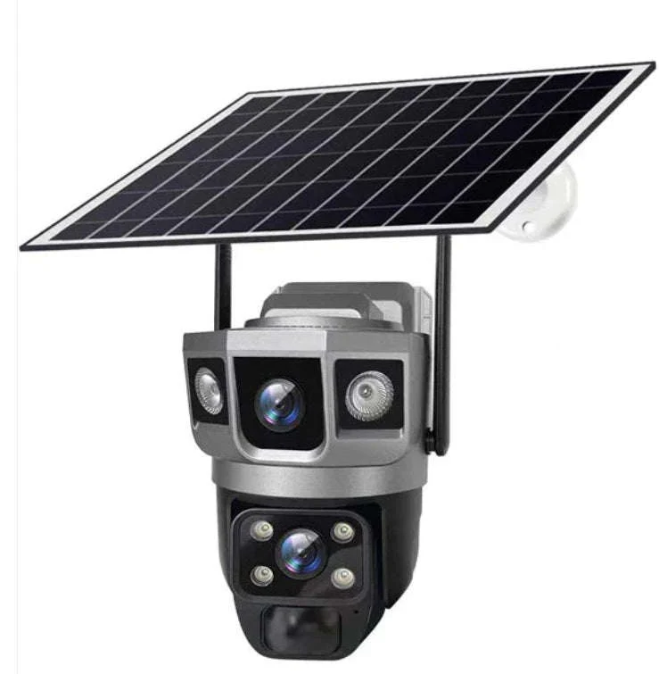 4G Solar Security Camera with Dual-Lens 4K Outdoor Surveillance