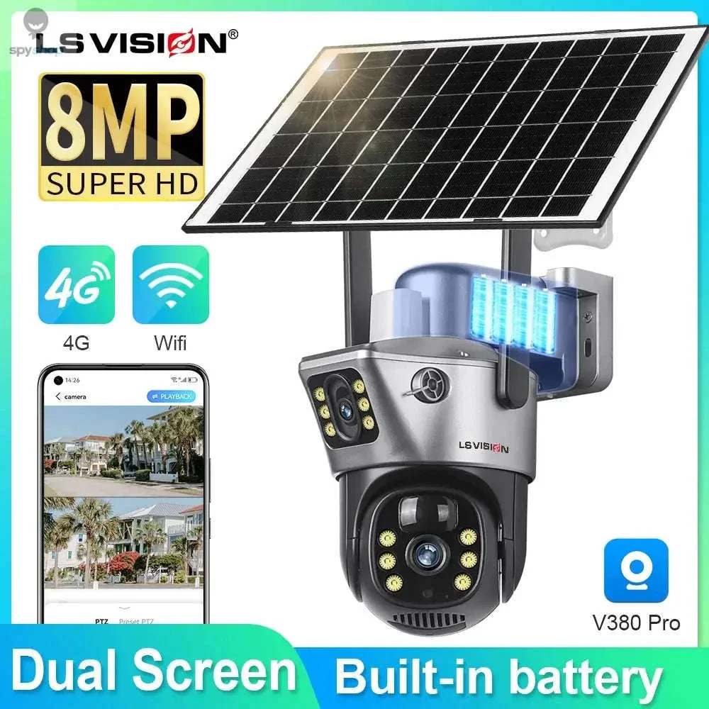 4G Solar Security Camera with Dual-Lens 4K Outdoor Surveillance - Image 2