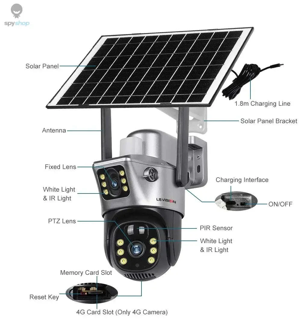 4G Solar Security Camera with Dual-Lens 4K Outdoor Surveillance - Image 27