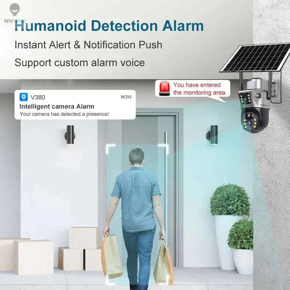 4G Solar Security Camera with Dual-Lens 4K Outdoor Surveillance - Image 5