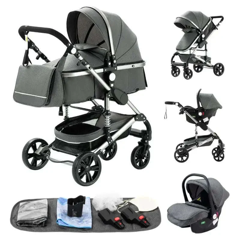3-in-1 Baby Stroller High-Landscape Travel System - Image 44