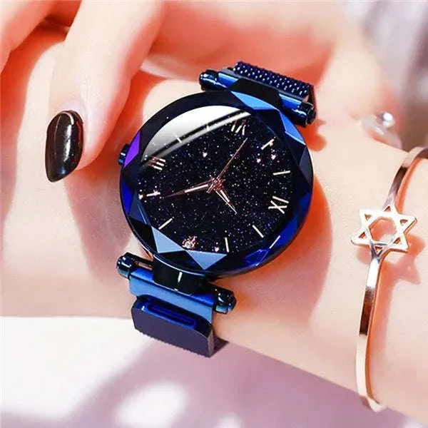 Starry Sky Magnetic Mesh Women's Watch with Luminous Dial - Image 23
