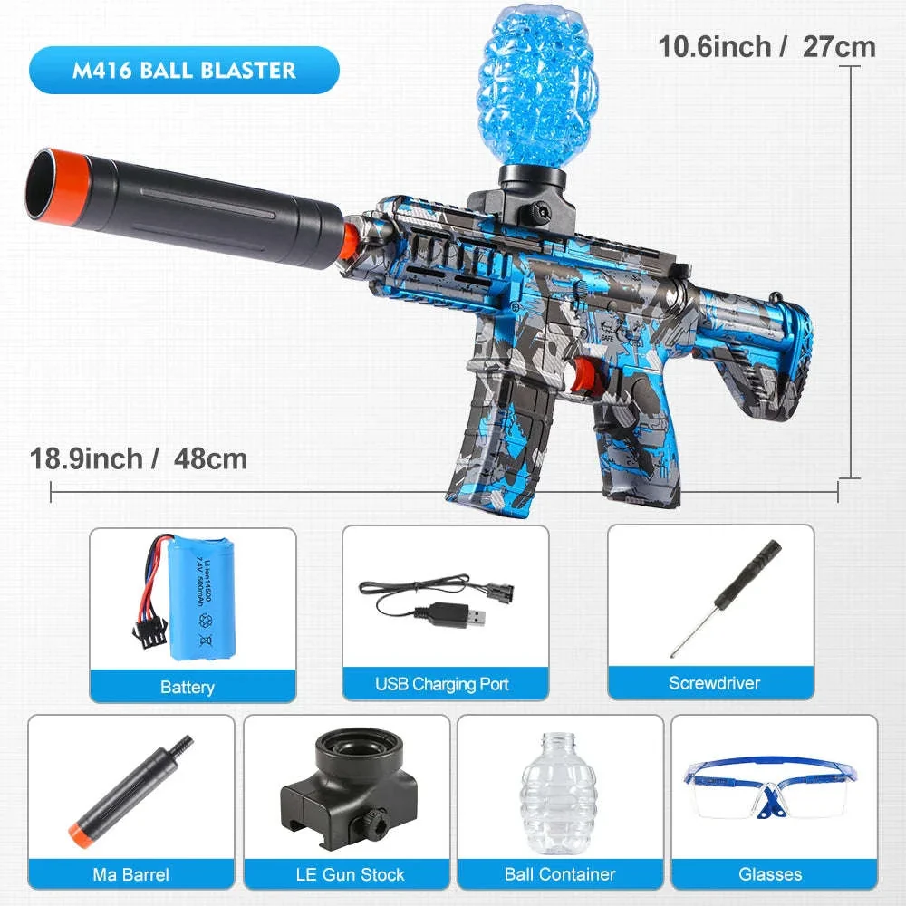 M416 Electric Ball Blaster Toy Gun with Foam Ball Action - Image 9