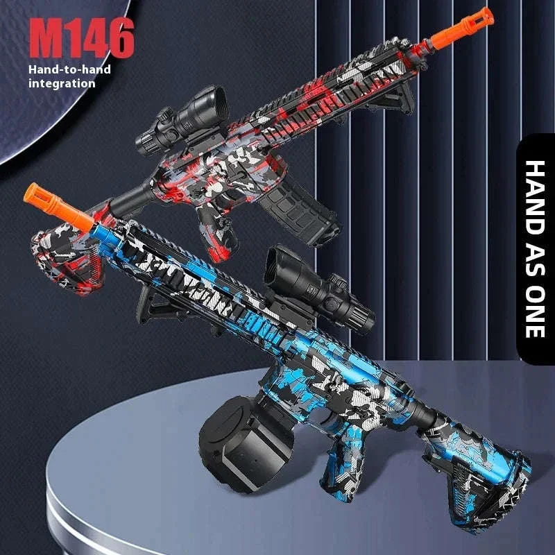 M416 Gel Ball Blaster with Dual Magazines and Safety Gear