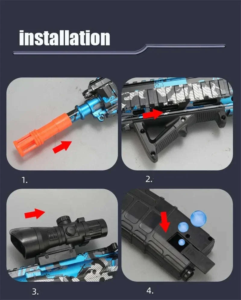M416 Gel Ball Blaster with Dual Magazines and Safety Gear - Image 12