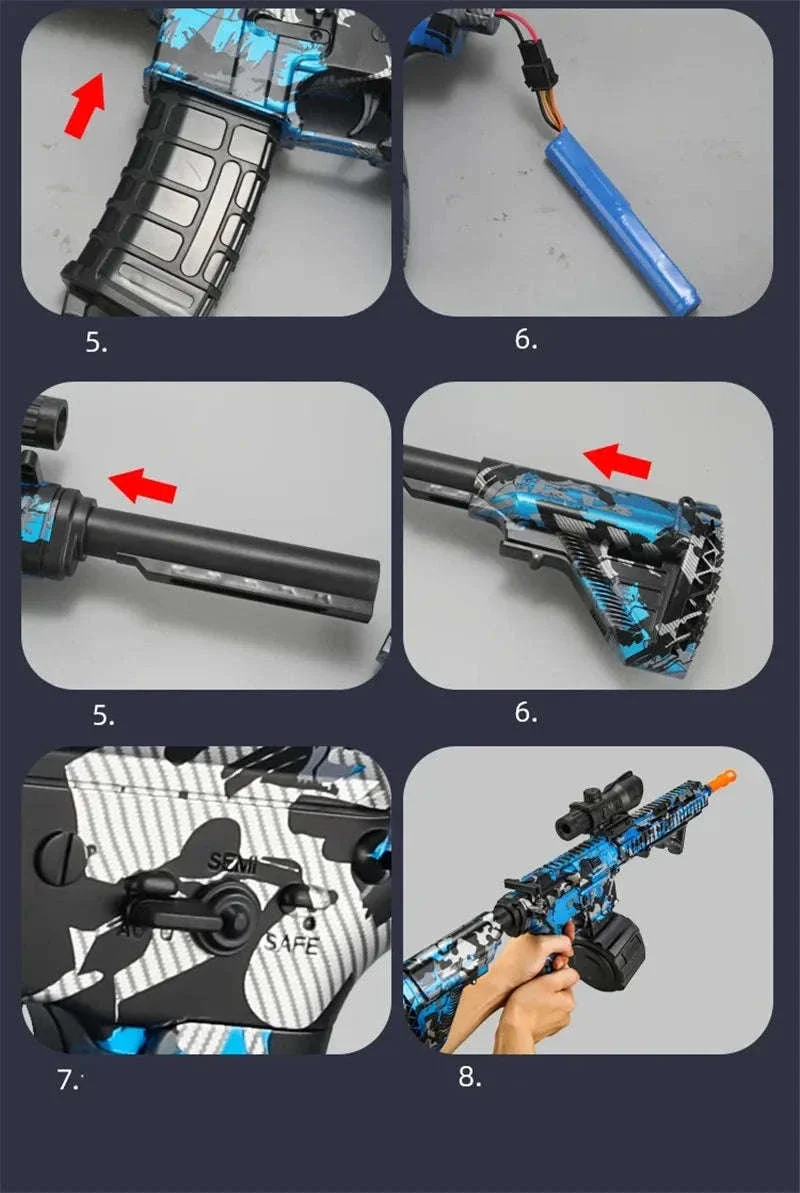 M416 Gel Ball Blaster with Dual Magazines and Safety Gear - Image 13