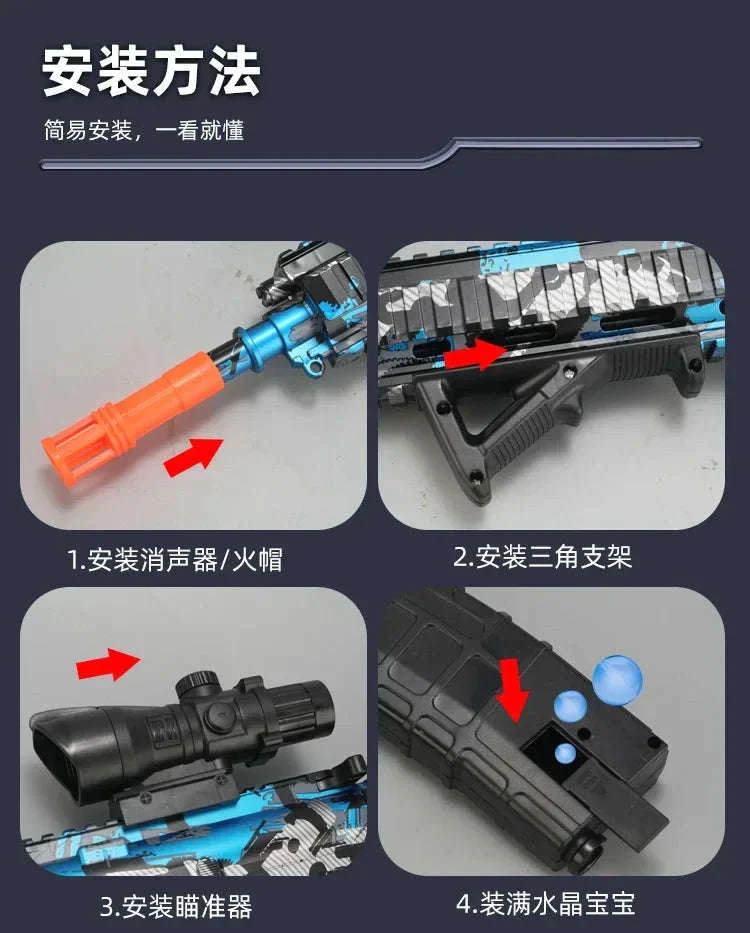 M416 Gel Ball Blaster with Dual Magazines and Safety Gear - Image 3