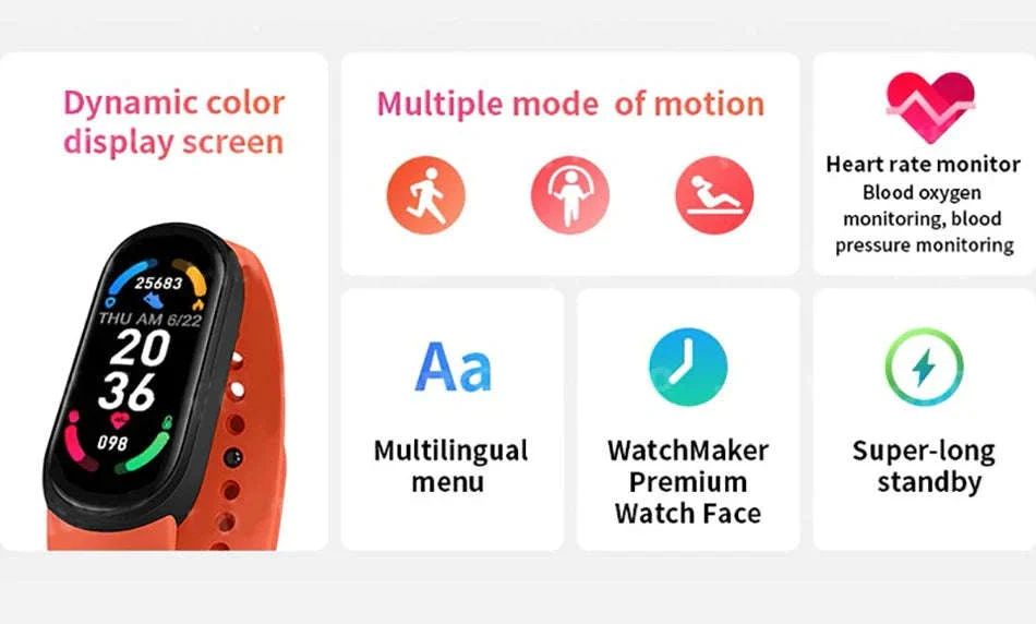 M6 Fitness Smart Watch for Activity, Sleep and Daily Alerts - Image 10