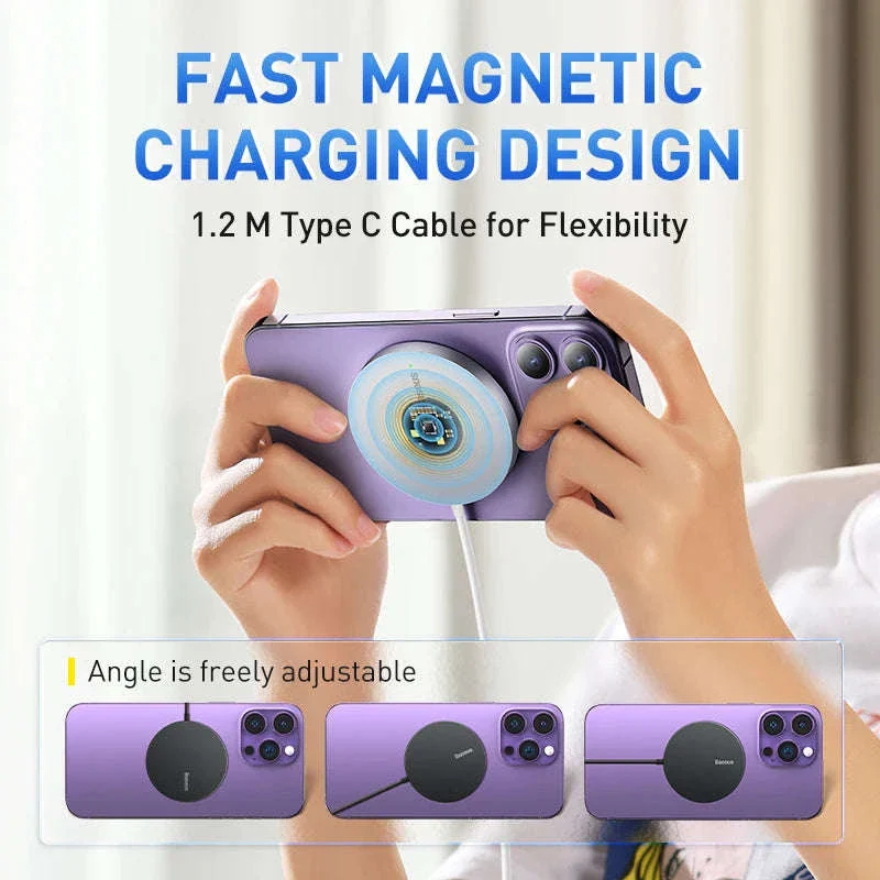 Magnetic 15W Wireless Charger Pad for iPhone 12–15 Series - Image 4