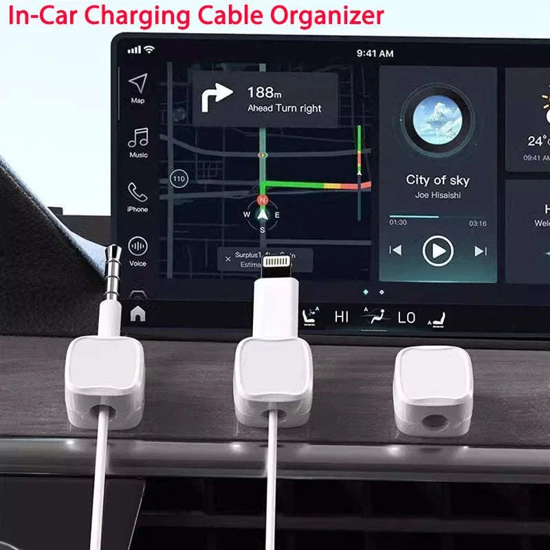 Magnetic Cable Clip Organizer 6-Pack for Neat Cord Control - Image 3
