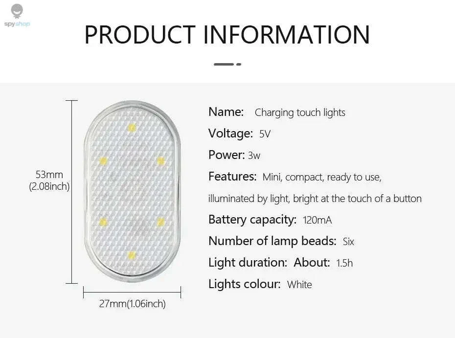 Mini Magnetic Car Touch Light – Touch-Activated LED Interior Light - Image 15