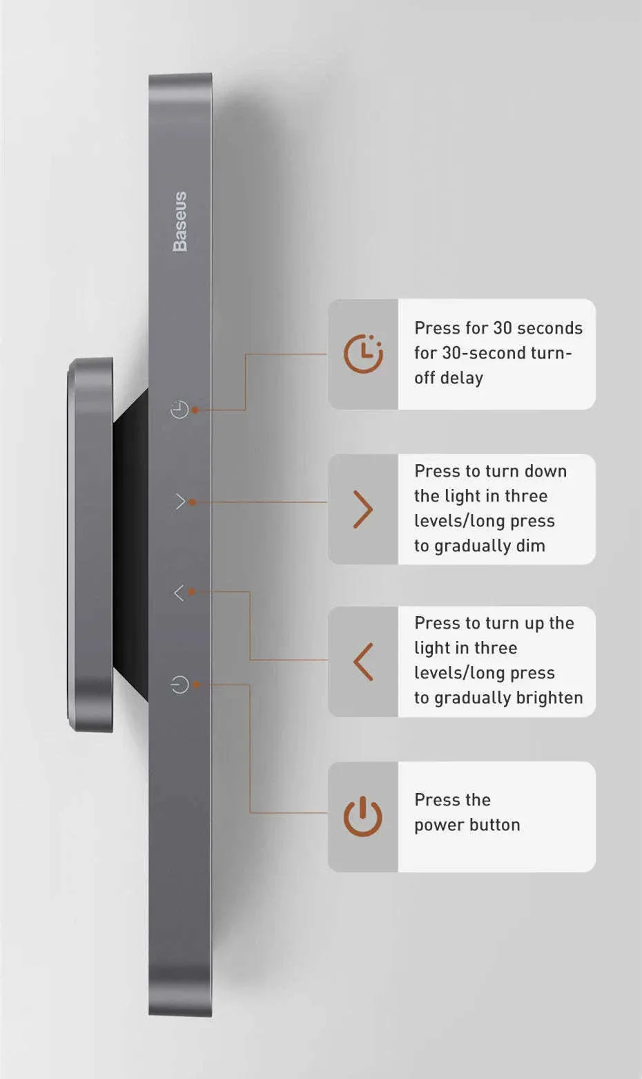 Magnetic LED Night Light with Stepless Dimming & 24H Battery - Image 18