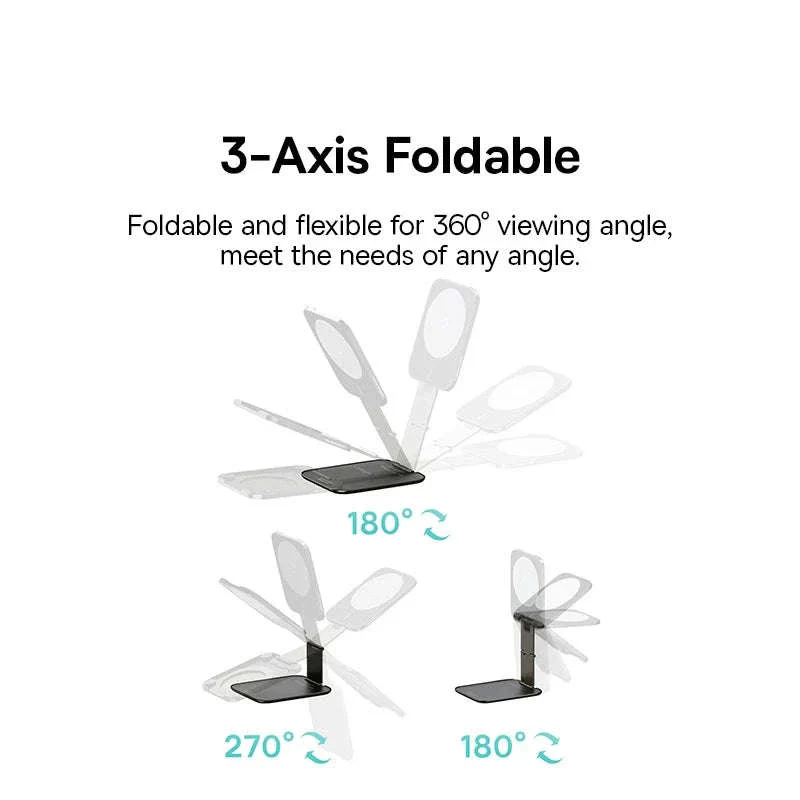 Magnetic Phone Holder Stand for iPhone 12–16 Foldable 360° Mount - Image 3