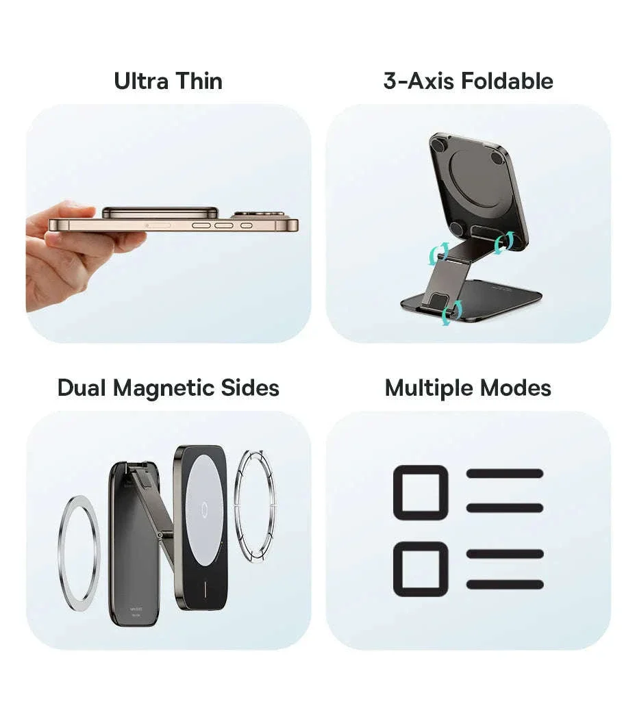 Magnetic Phone Holder Stand for iPhone 12–16 Foldable 360° Mount - Image 8