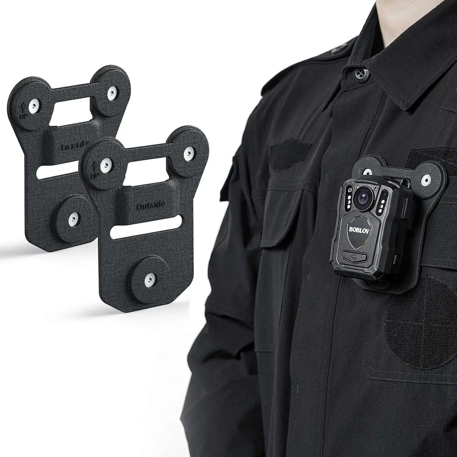 Magnetic Suction Back Clip for Body-Worn Cameras Secure Dual Magnet Hold - Image 2