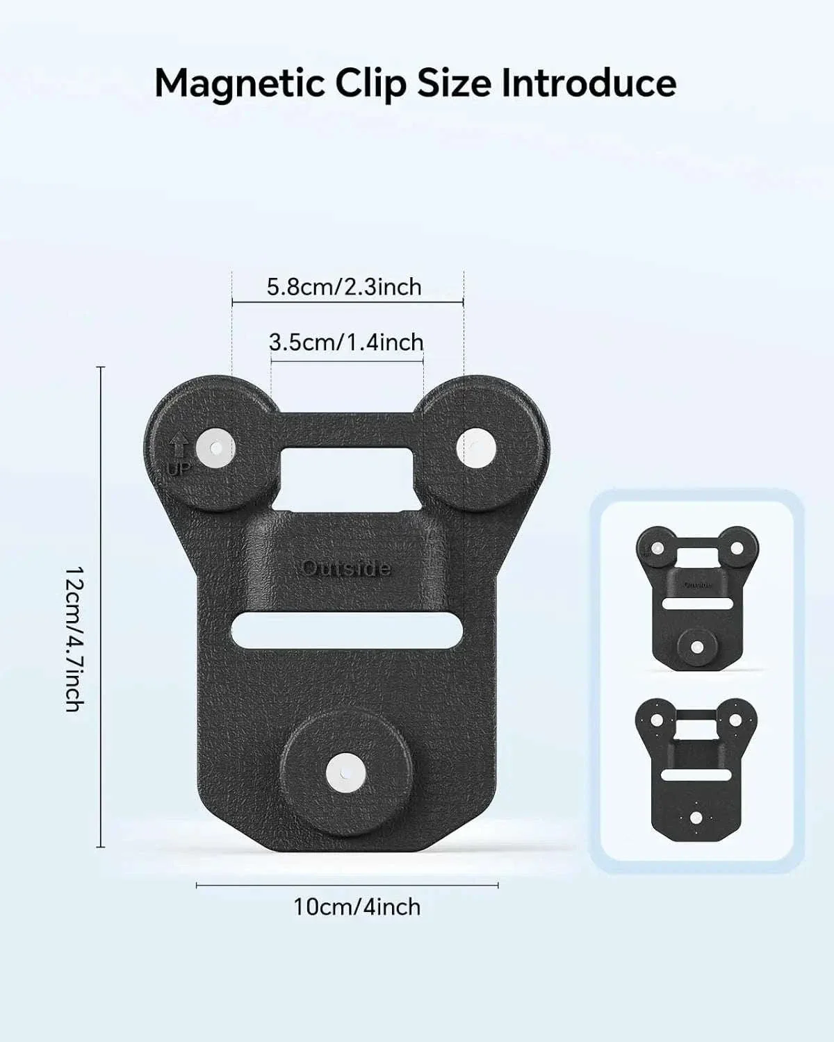 Magnetic Suction Back Clip for Body-Worn Cameras Secure Dual Magnet Hold - Image 4
