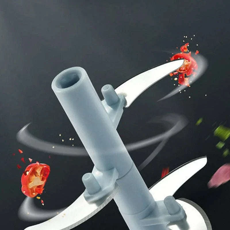 Manual Garlic Chopper & Meat Mincer 500/900ml Kitchen Cutter - Image 3