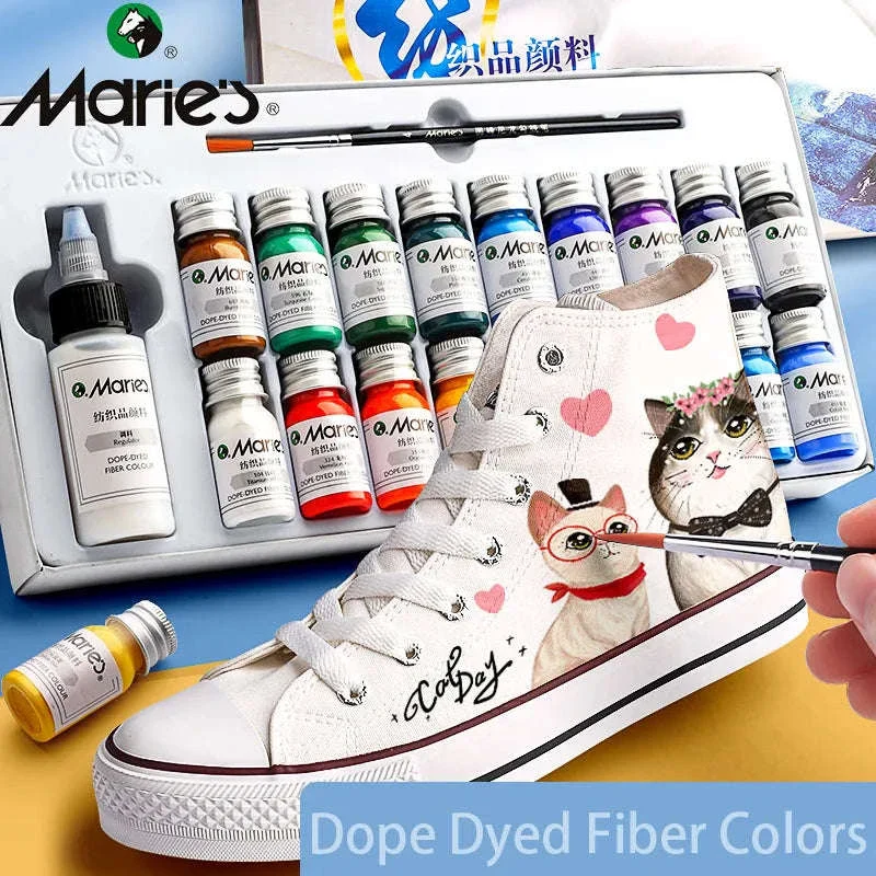 Permanent Fabric Paint Set for Clothing, Shoes and DIY Projects - Image 2