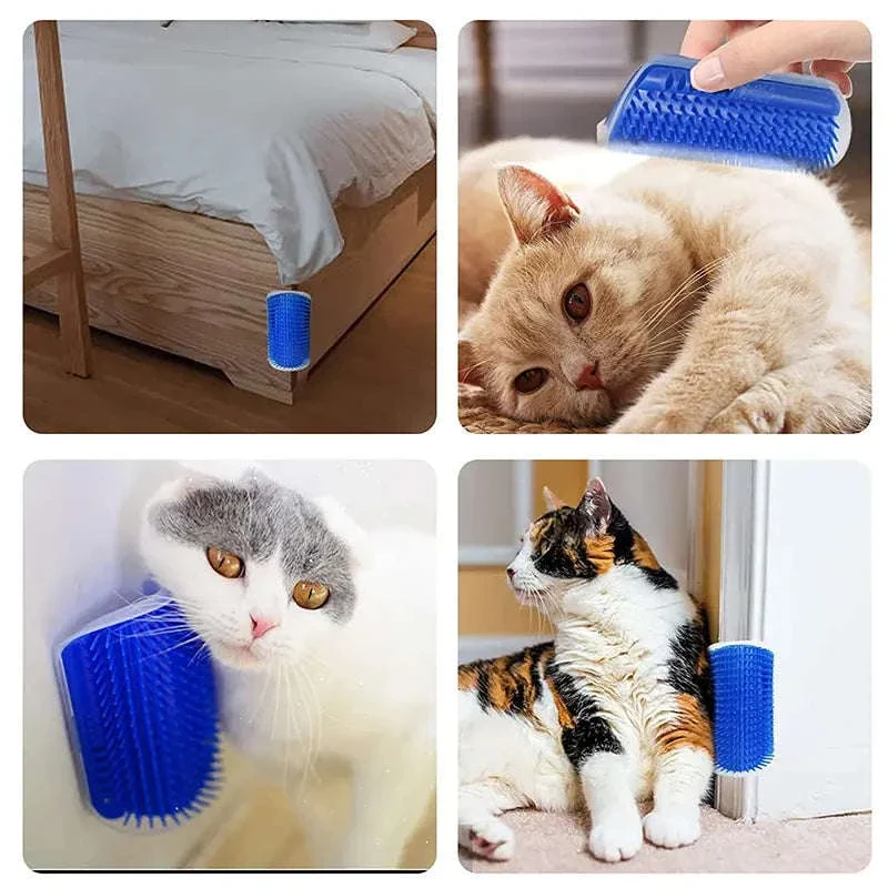 Massage Cat Corner Brush for Self-Grooming and Shedding Control - Image 3