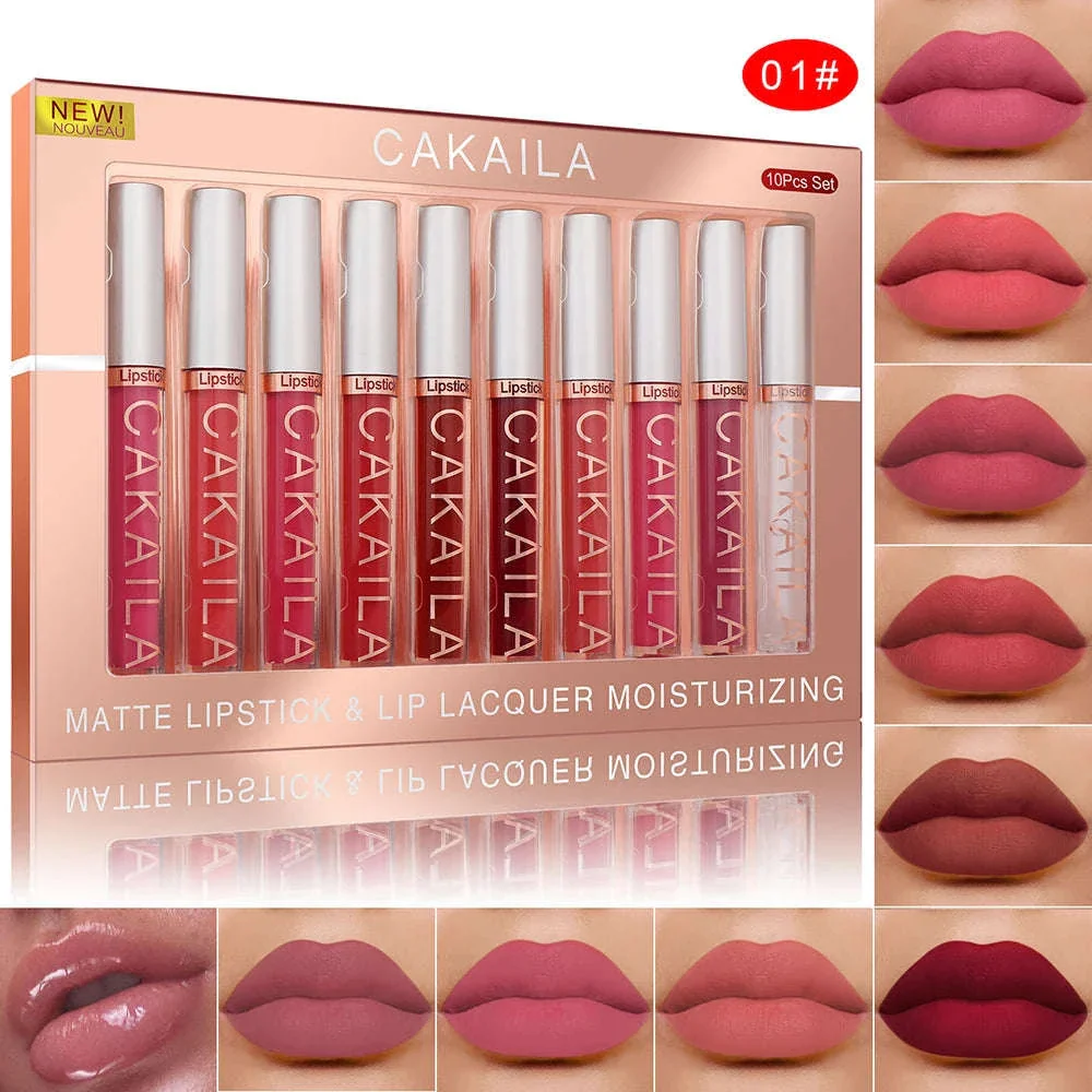 Matte Liquid Lipstick Set – 10pc Waterproof Velvet Lip Colors - Image 14