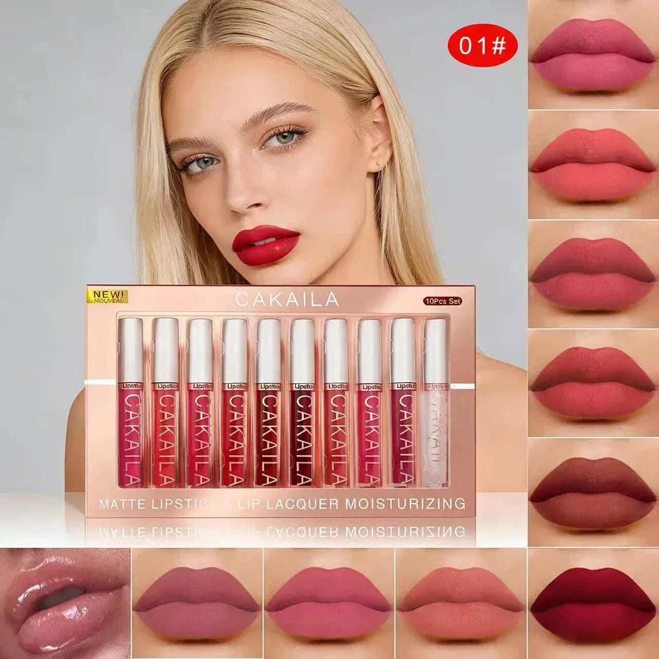 Matte Liquid Lipstick Set – 10pc Waterproof Velvet Lip Colors - Image 3