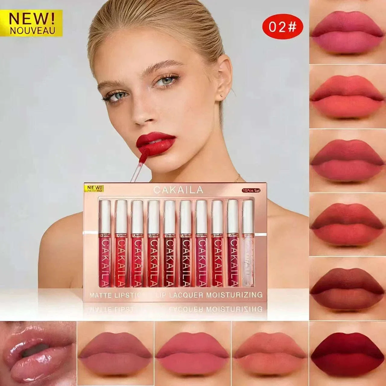 Matte Liquid Lipstick Set – 10pc Waterproof Velvet Lip Colors - Image 4