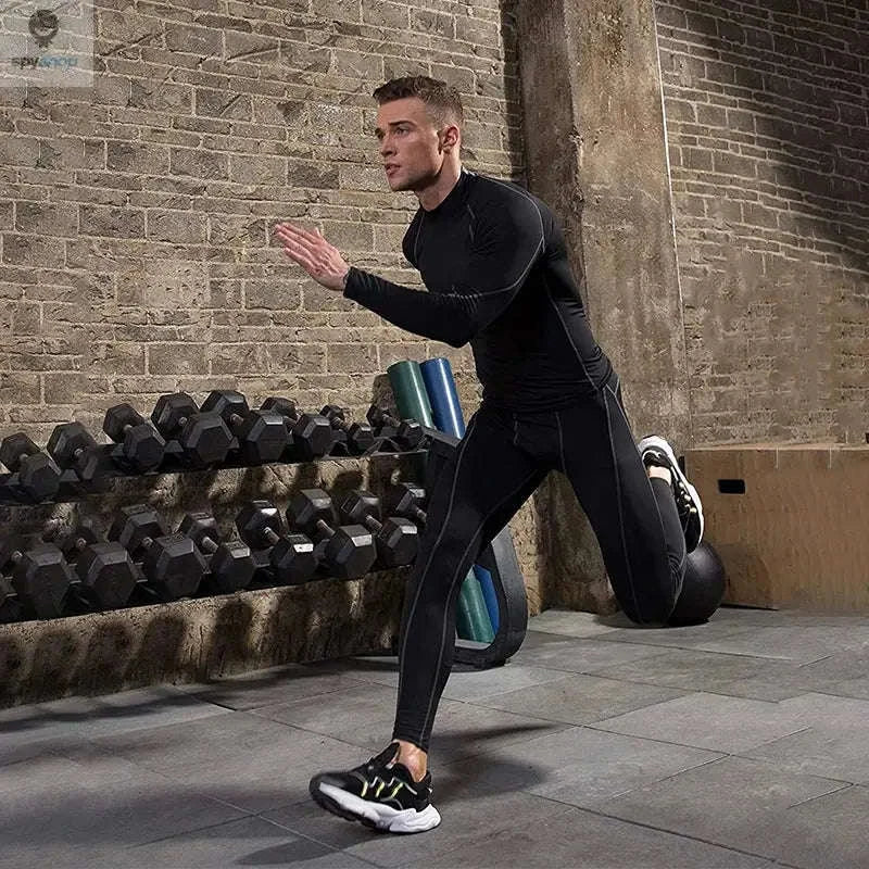 Men's Quick Dry Compression Shirt for Training Support - Image 4