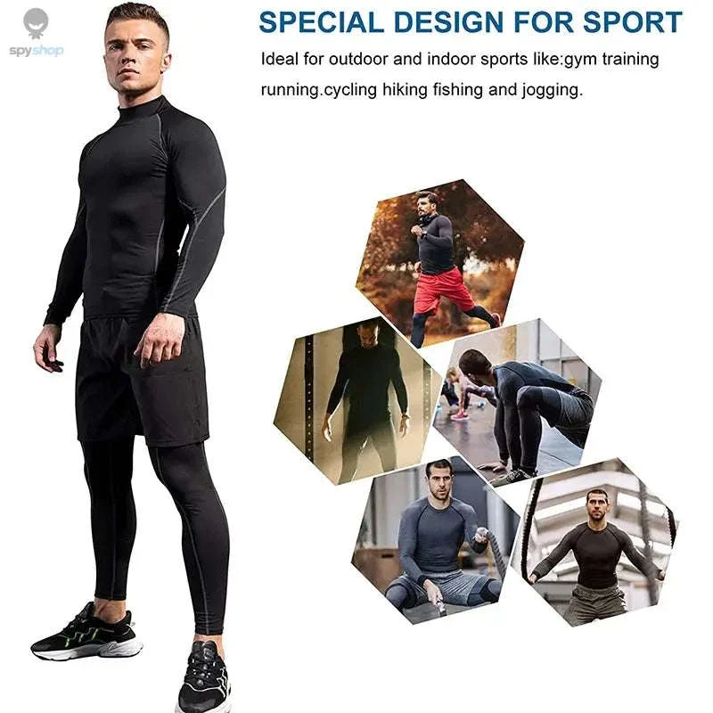 Men's Quick Dry Compression Shirt for Training Support - Image 5