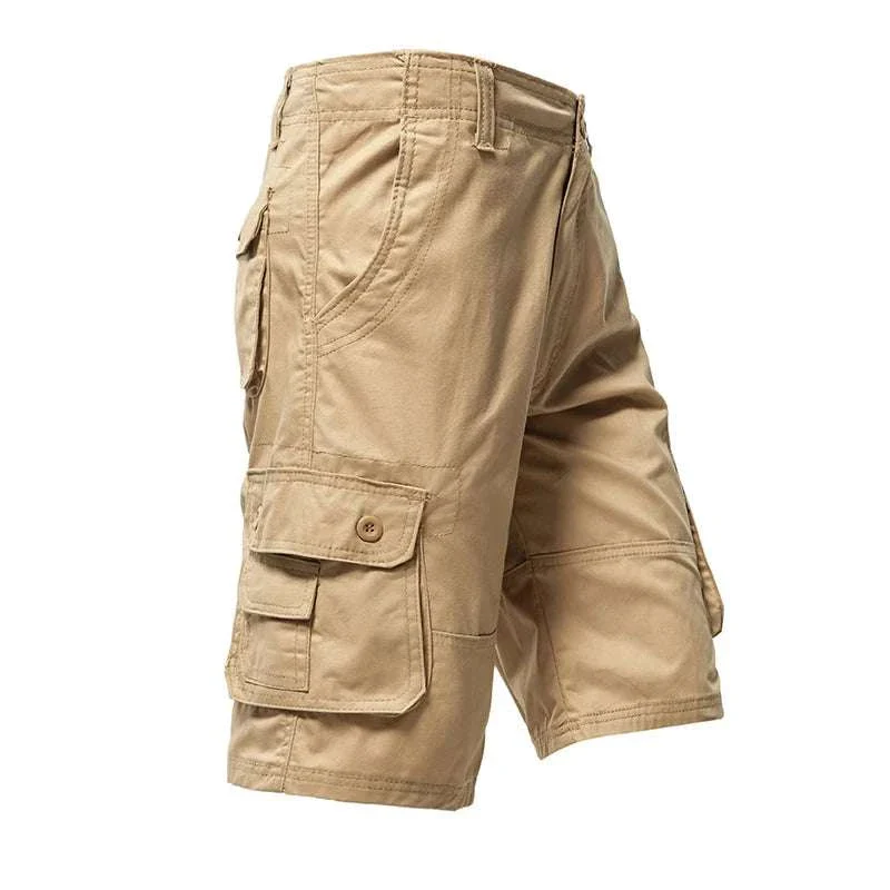 Men’s Cotton Cargo Shorts Knee Length Loose Fit Streetwear Style - Image 10