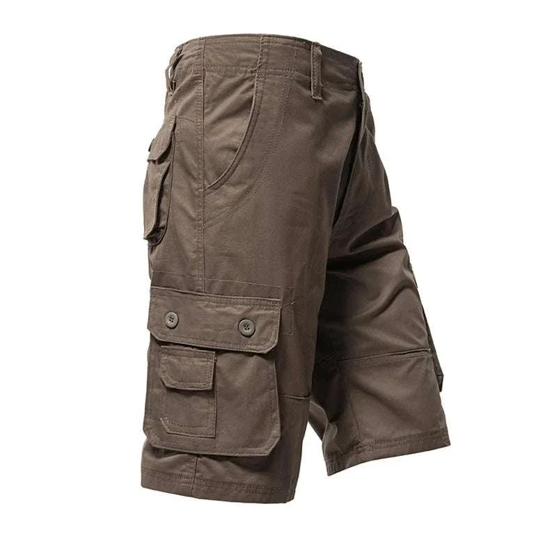 Men’s Cotton Cargo Shorts Knee Length Loose Fit Streetwear Style - Image 3