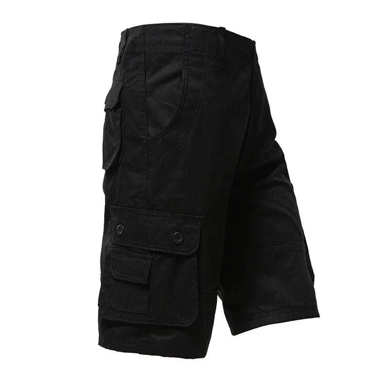 Men’s Cotton Cargo Shorts Knee Length Loose Fit Streetwear Style - Image 6