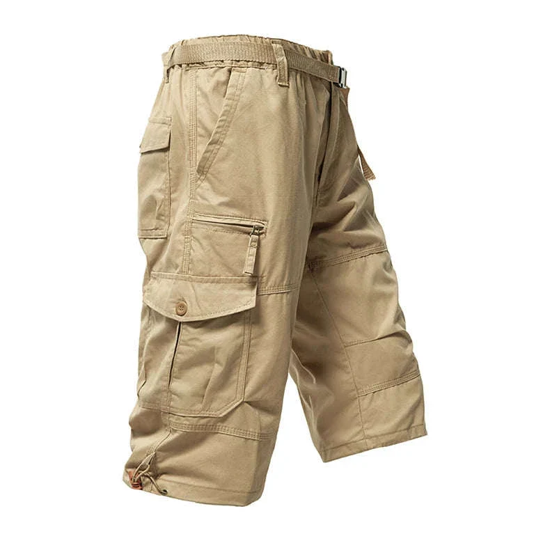 Men’s Cotton Cargo Shorts with 7 Pockets and Loose Fit - Image 11