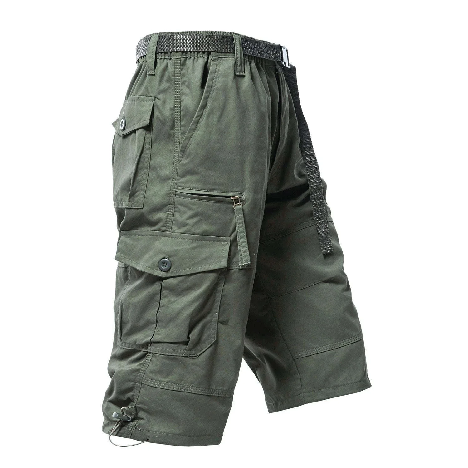 Men’s Cotton Cargo Shorts with 7 Pockets and Loose Fit - Image 14