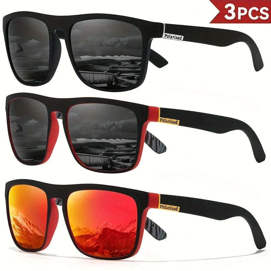 Men's Square Polarized Sunglasses with UV400 Protection - Image 23