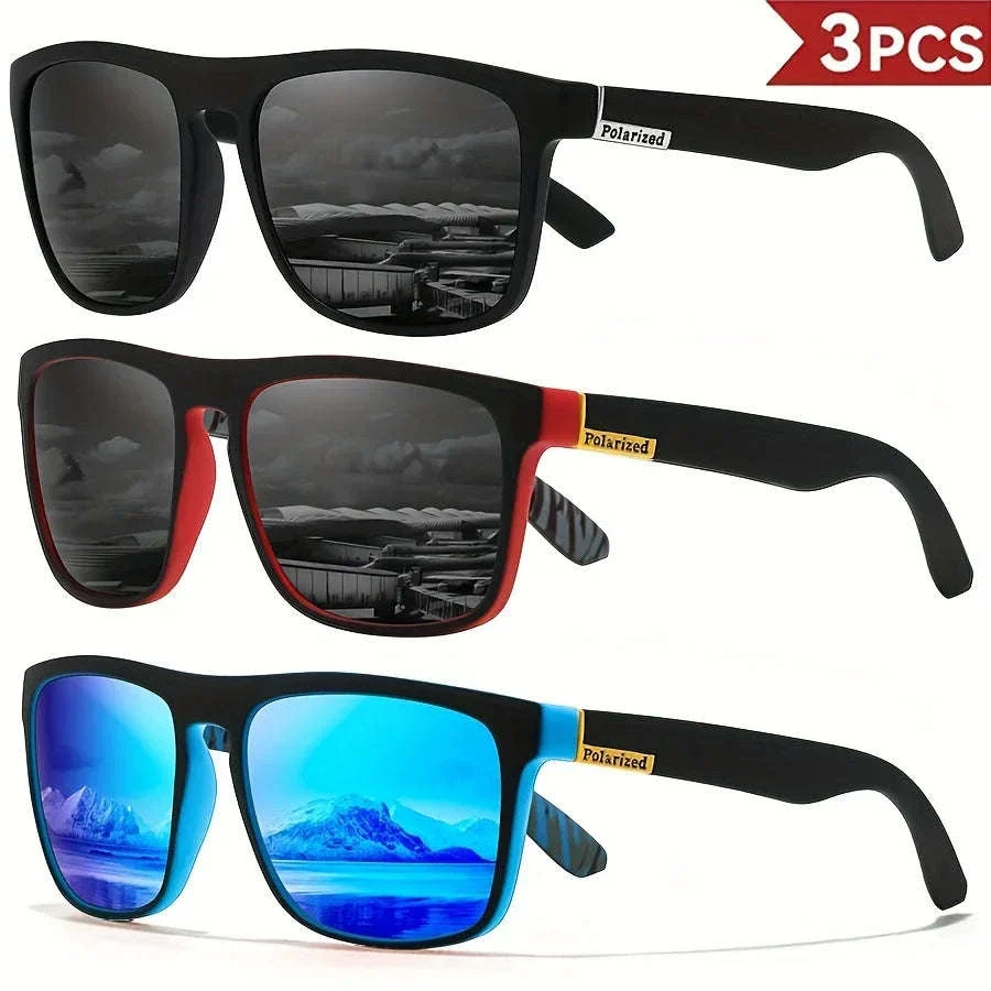 Men's Square Polarized Sunglasses with UV400 Protection - Image 24